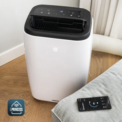 Princess 358909 Smart Mobiele Airco 9000 BTU met App- en Spraakbediening
