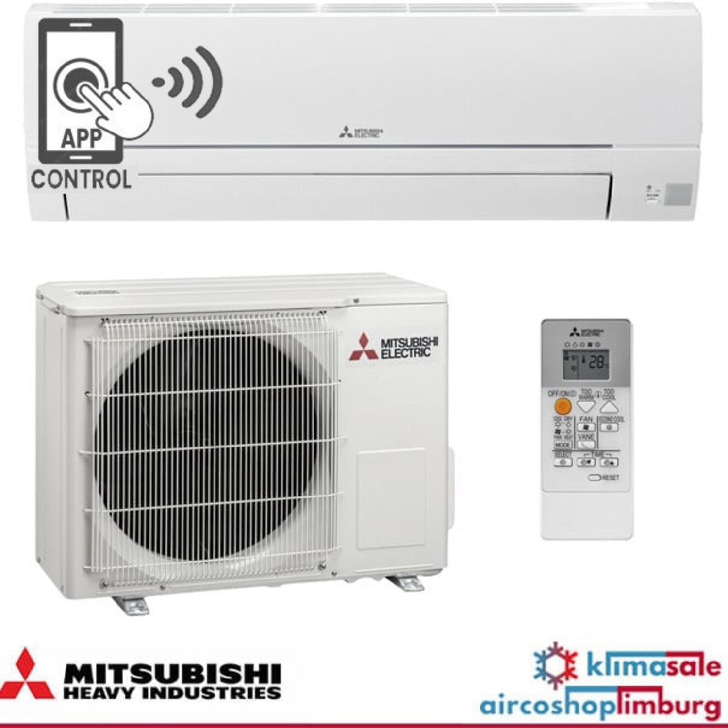 Mitsubishi Electric MSZ/MUZ-HR25VF Split Airco 2,5 kW met WiFi
