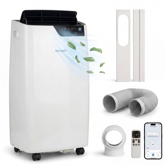 Komodo Frosty+ mobiele airco 12.000 BTU 4-in-1 wifi